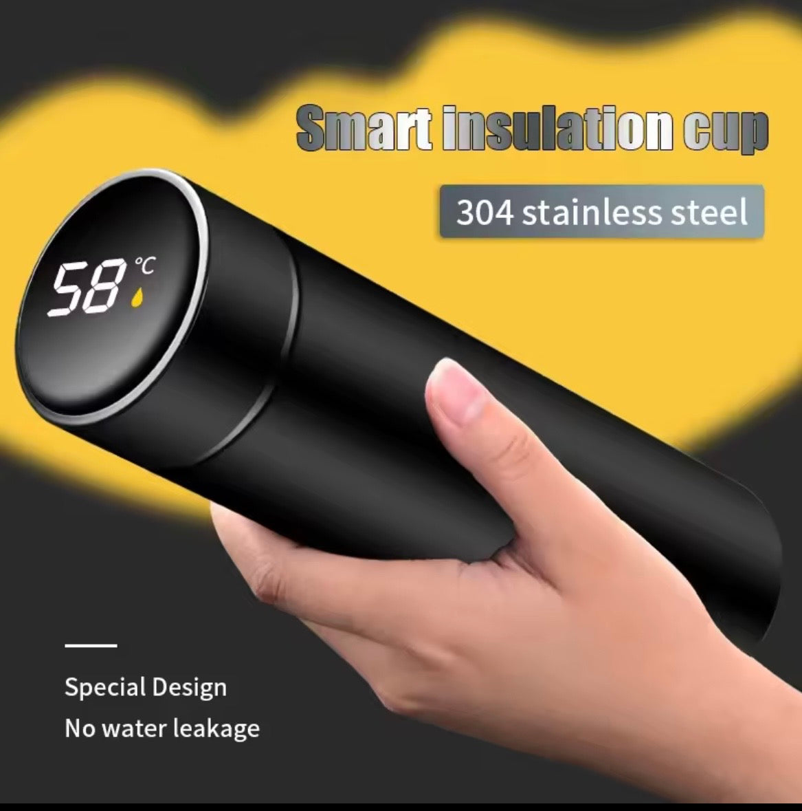Mug Thermos Connecté à Écran LED Tactile - Cleanorax